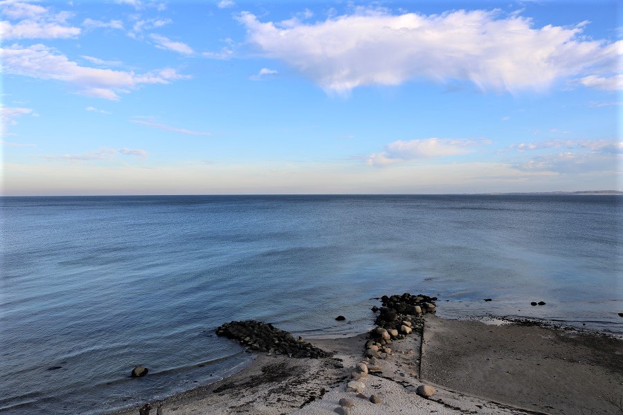 Zur Ergänzung des Textes. Blick zum Horizont der Ostsee von Hohwacht aus.