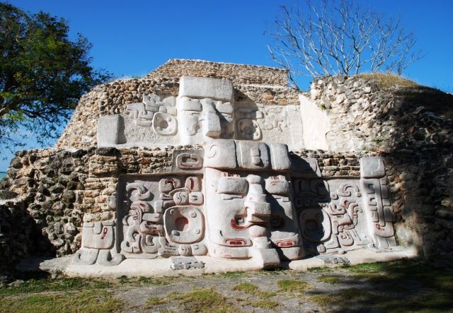 Maya Tempel, Belize, Cerros, Relief