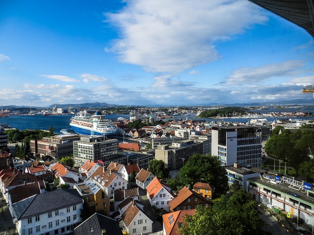 Stavanger, Norwegen, Hafen, von oben